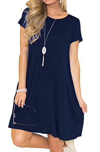 navy blue short flowy dress